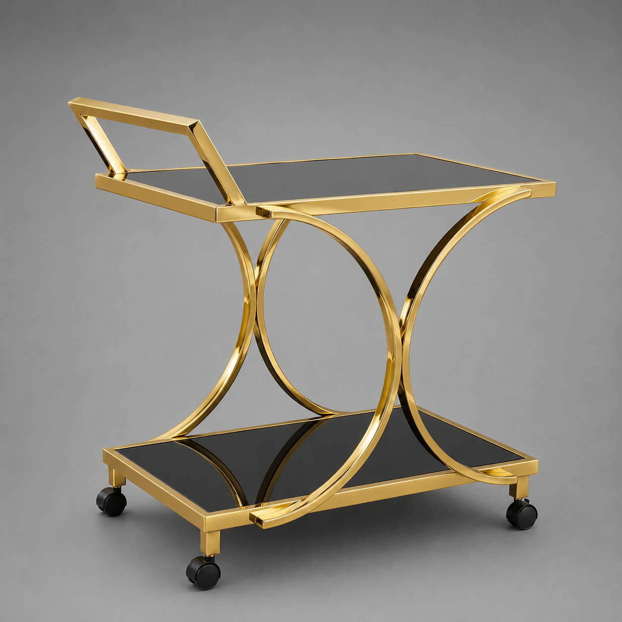 Modern Crescent Tea Trolley
