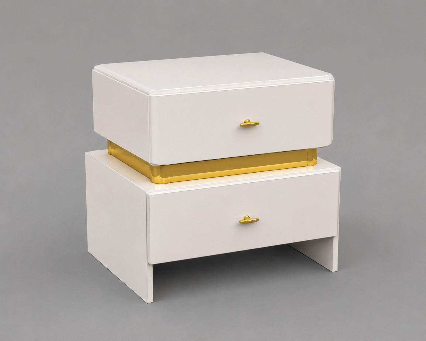 Aurora White Gold Bedroom Set