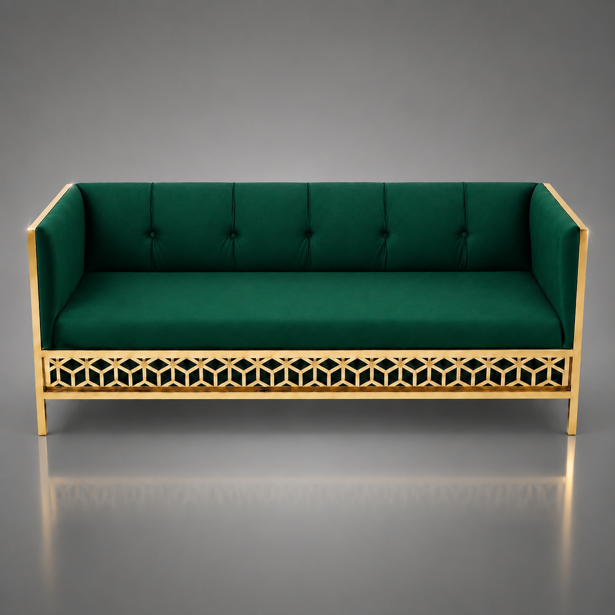 3D Isometric Cube Pattern Sofa