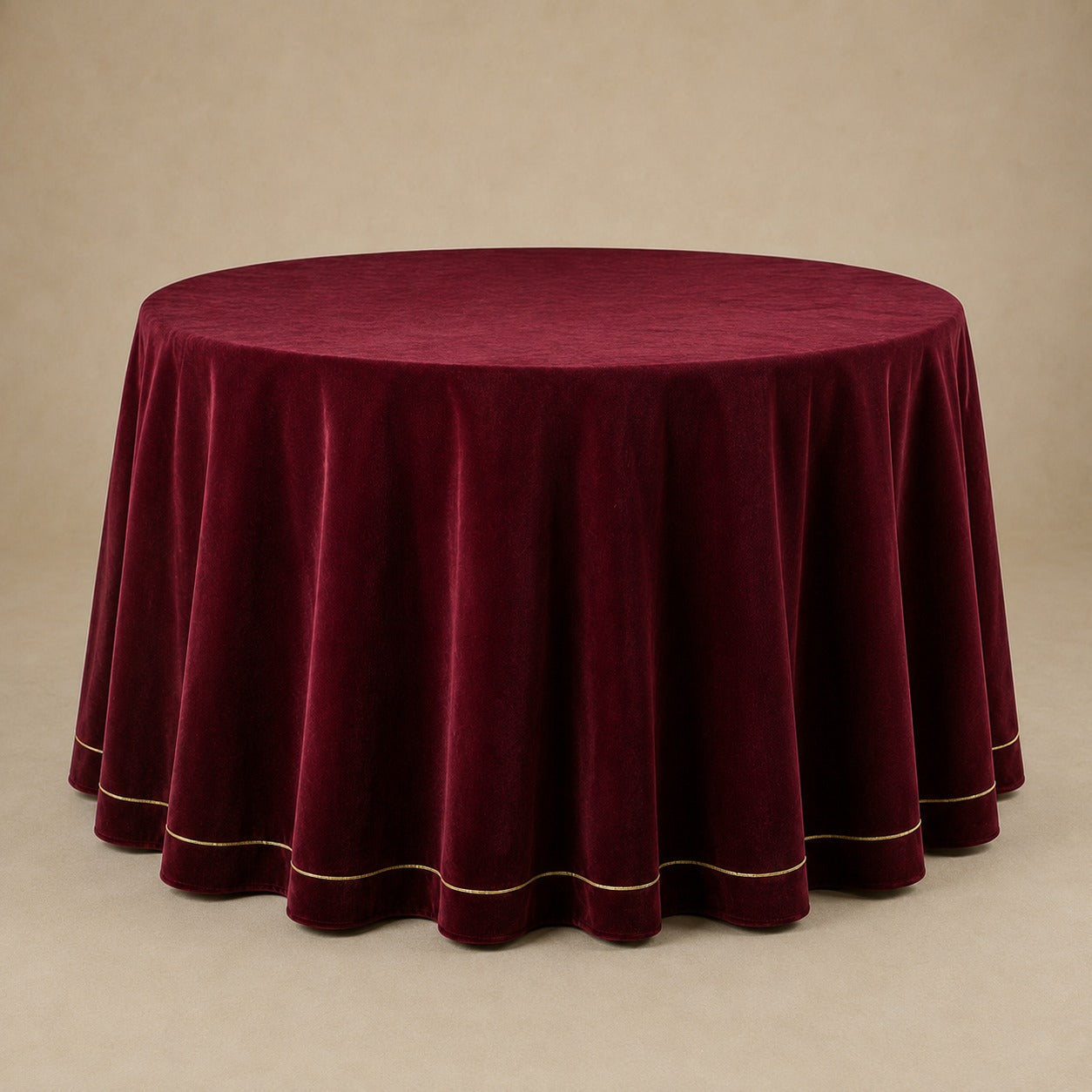 Burgundy Velvet Premium Table Linen