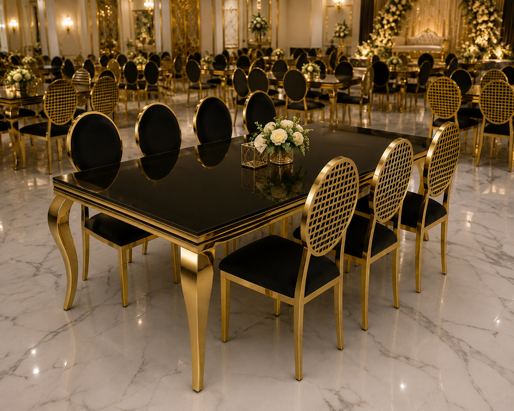 Mesh-Back Luxury Dining Set