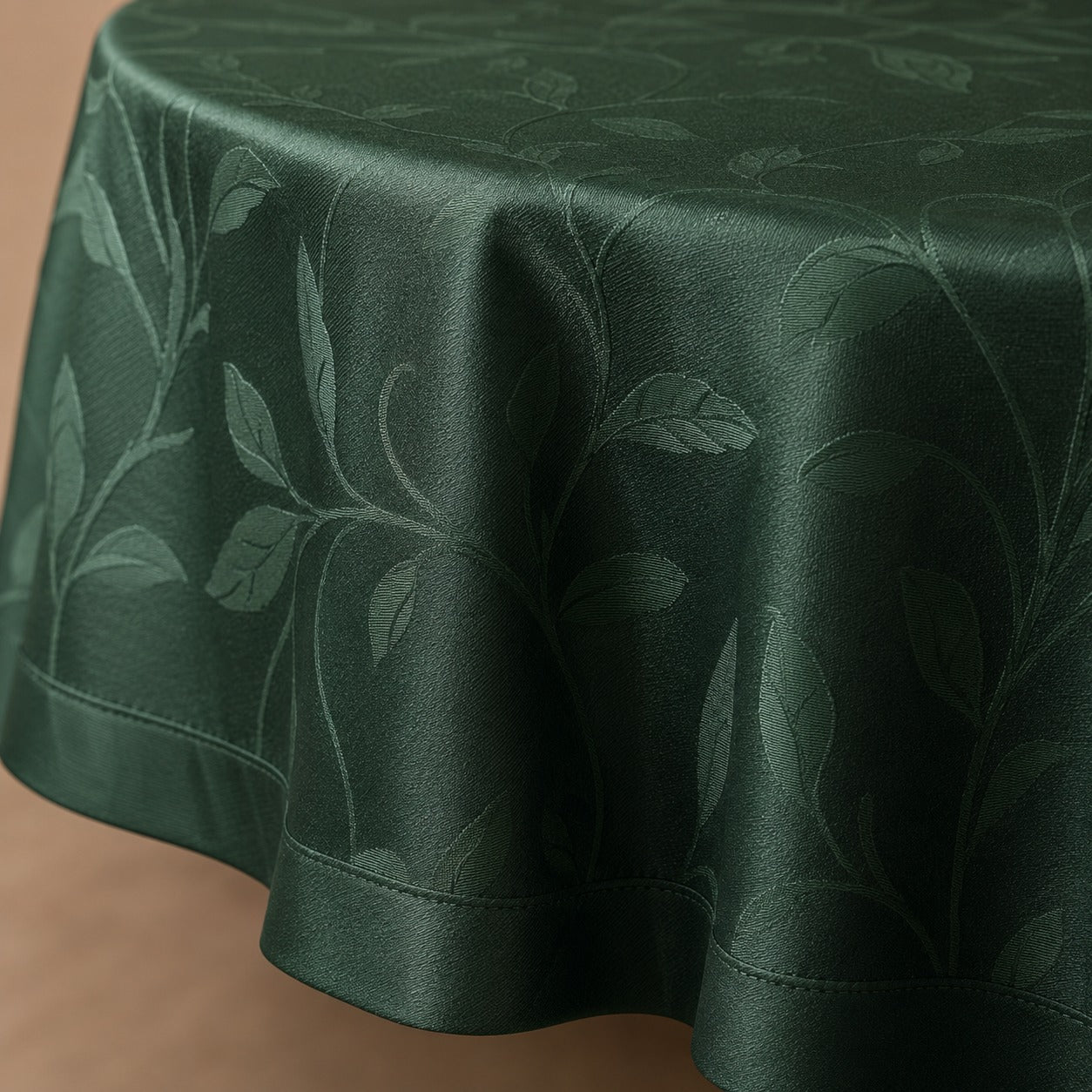 Royal Plum Jacquard Round Table Linen