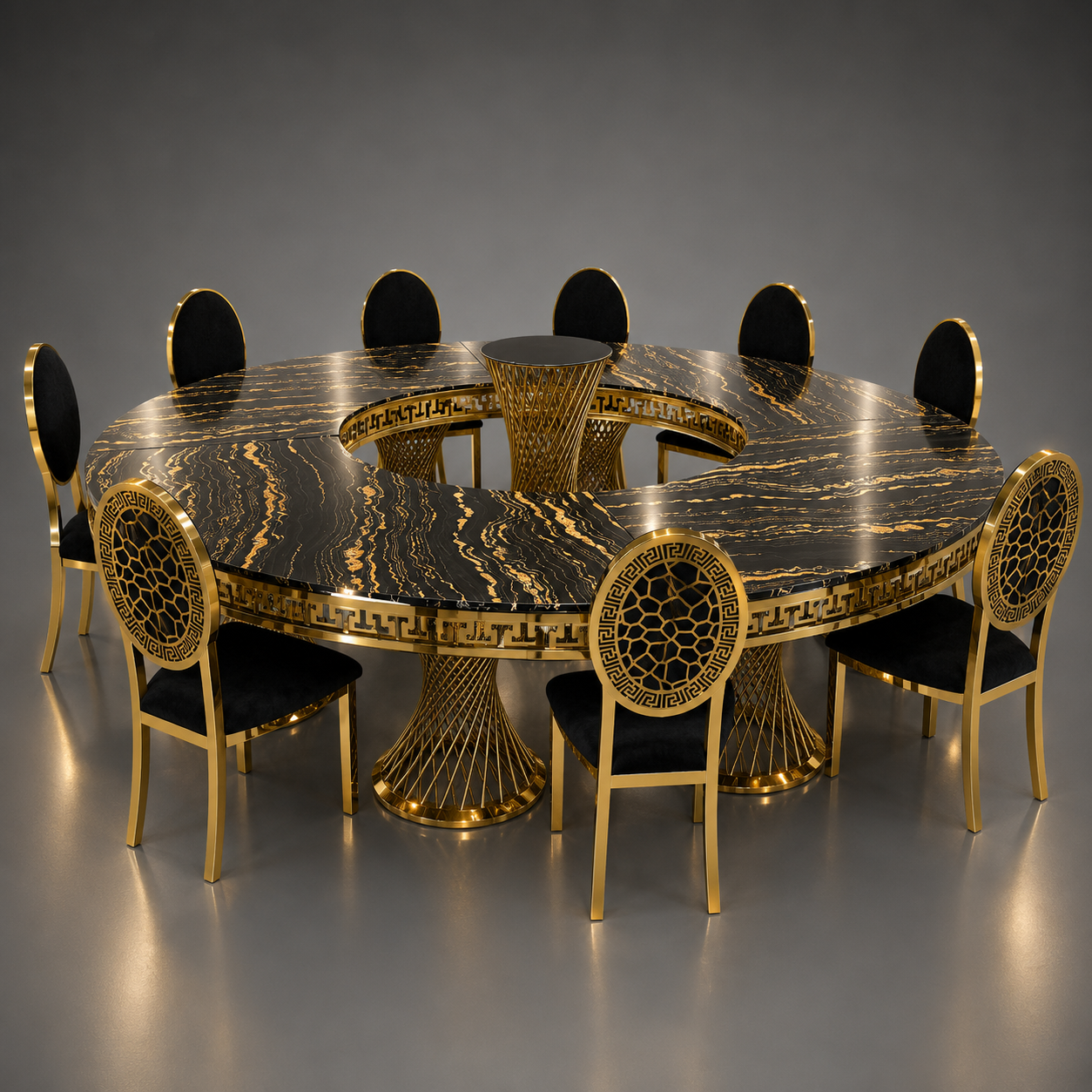 Multiple Criss-Cross Dining Set
