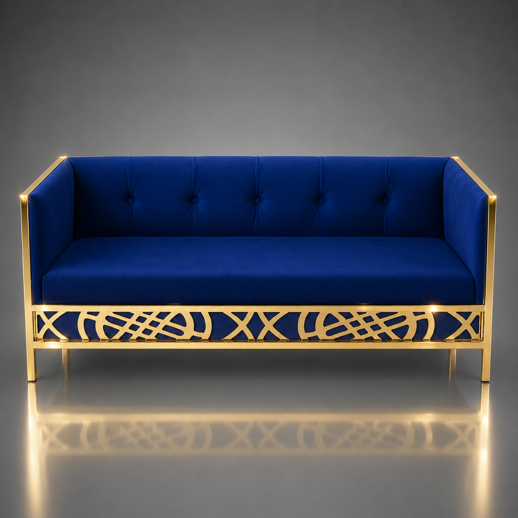 Central Grid Pattern Sofa