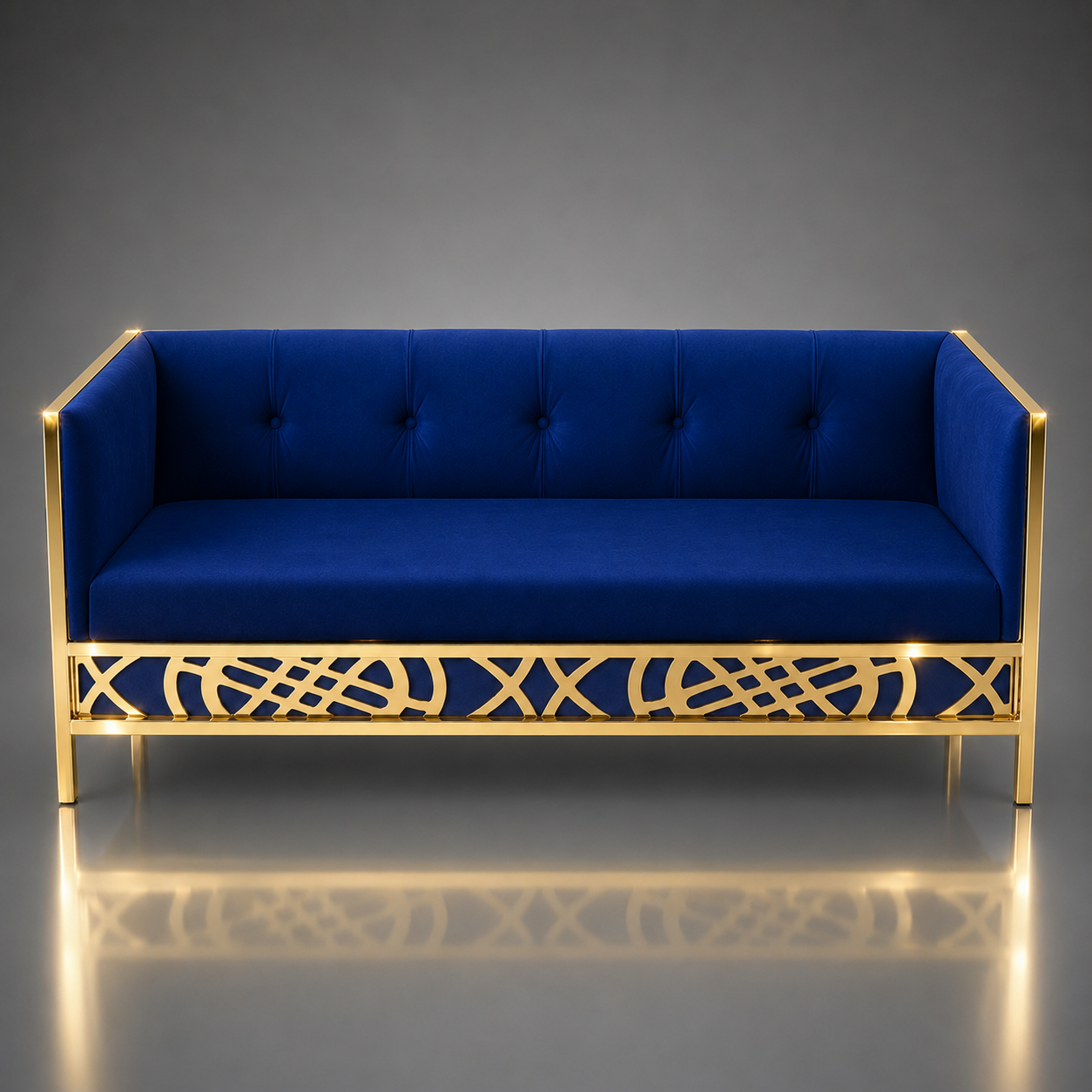 Central Grid Pattern Sofa