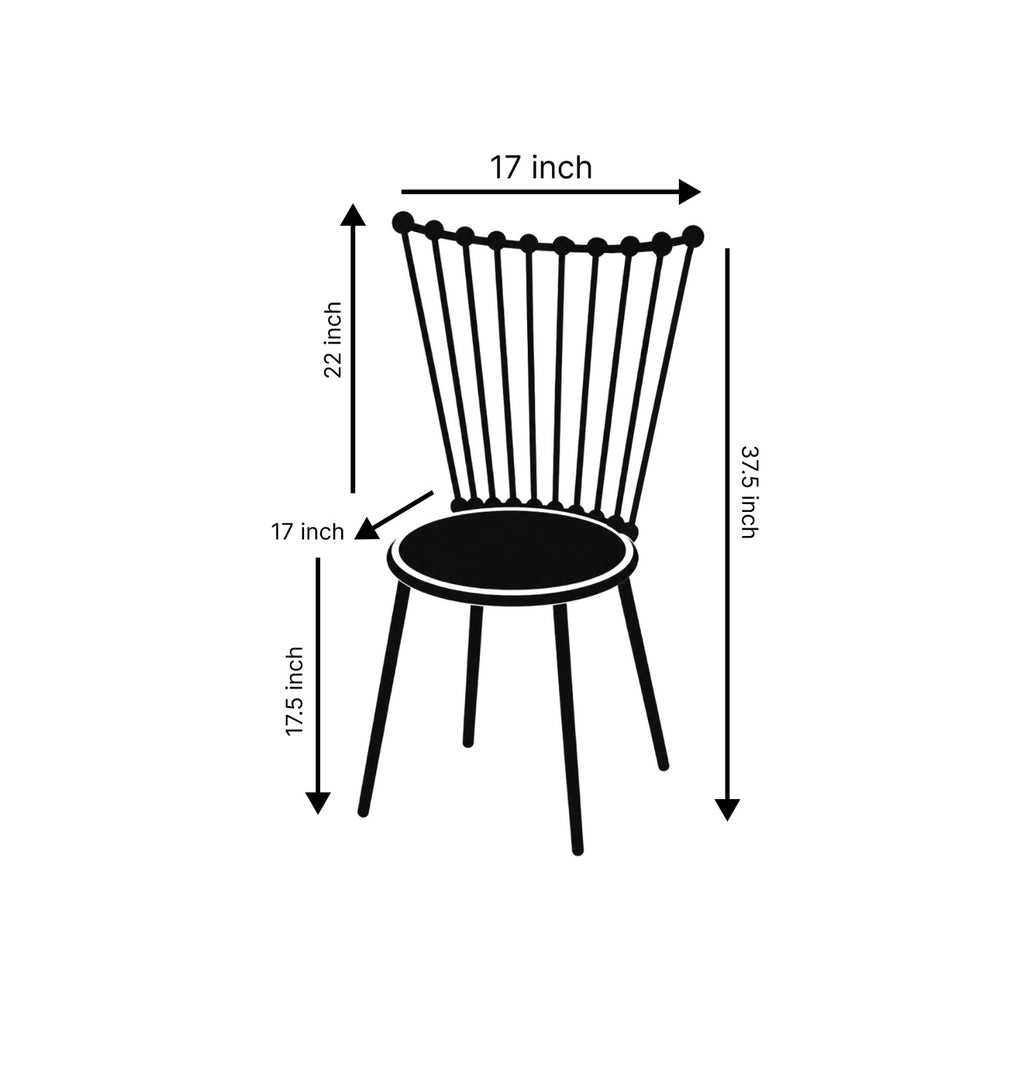 Glam Crown-Back Round Dining Set