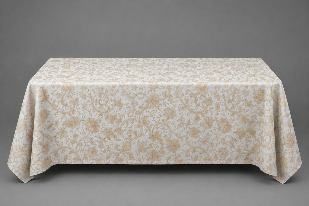 Ivory Floral Vine Table Linen