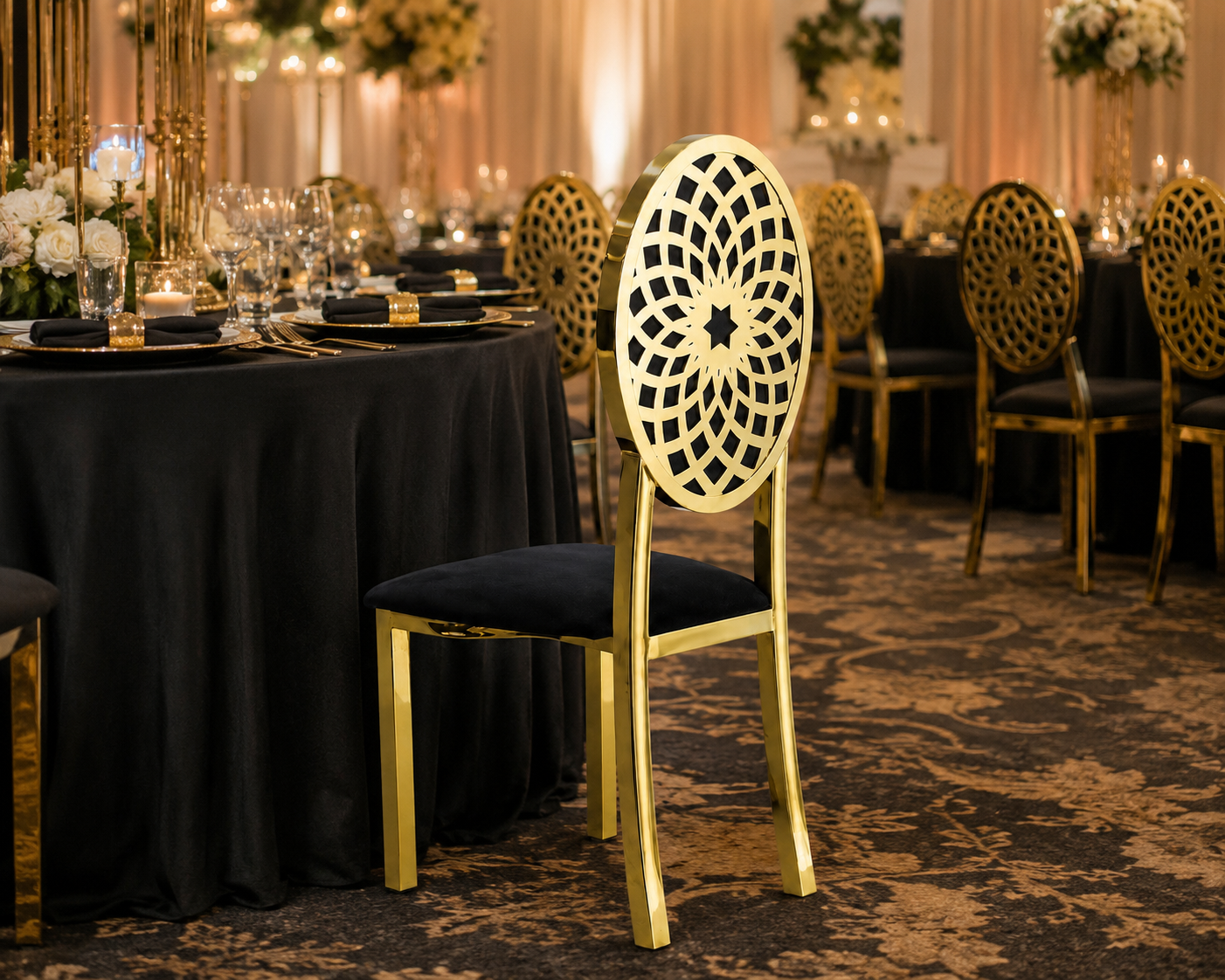 Luxury Gold Banquet Chair