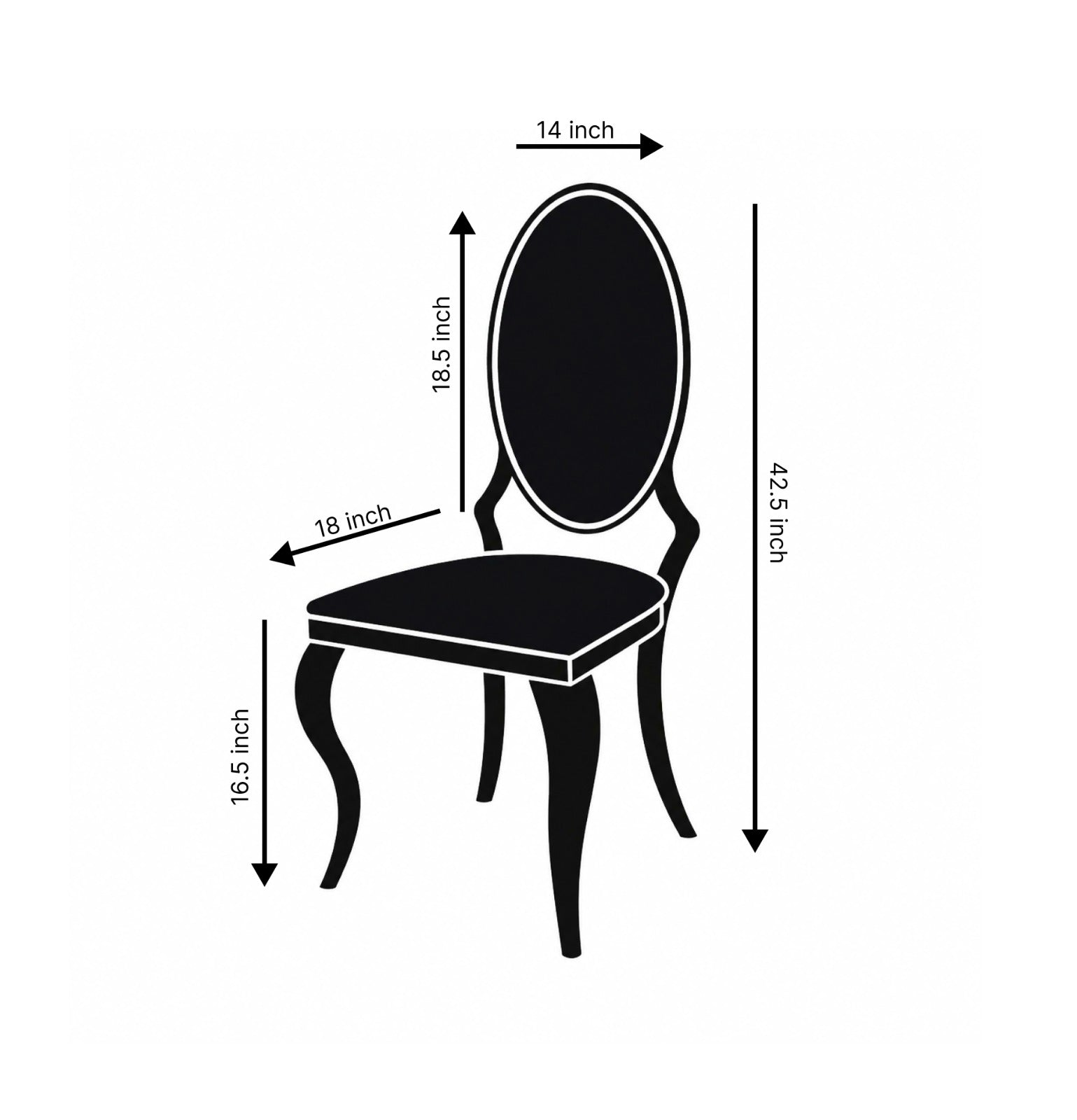 Oval-Back Dior Banquet Chair