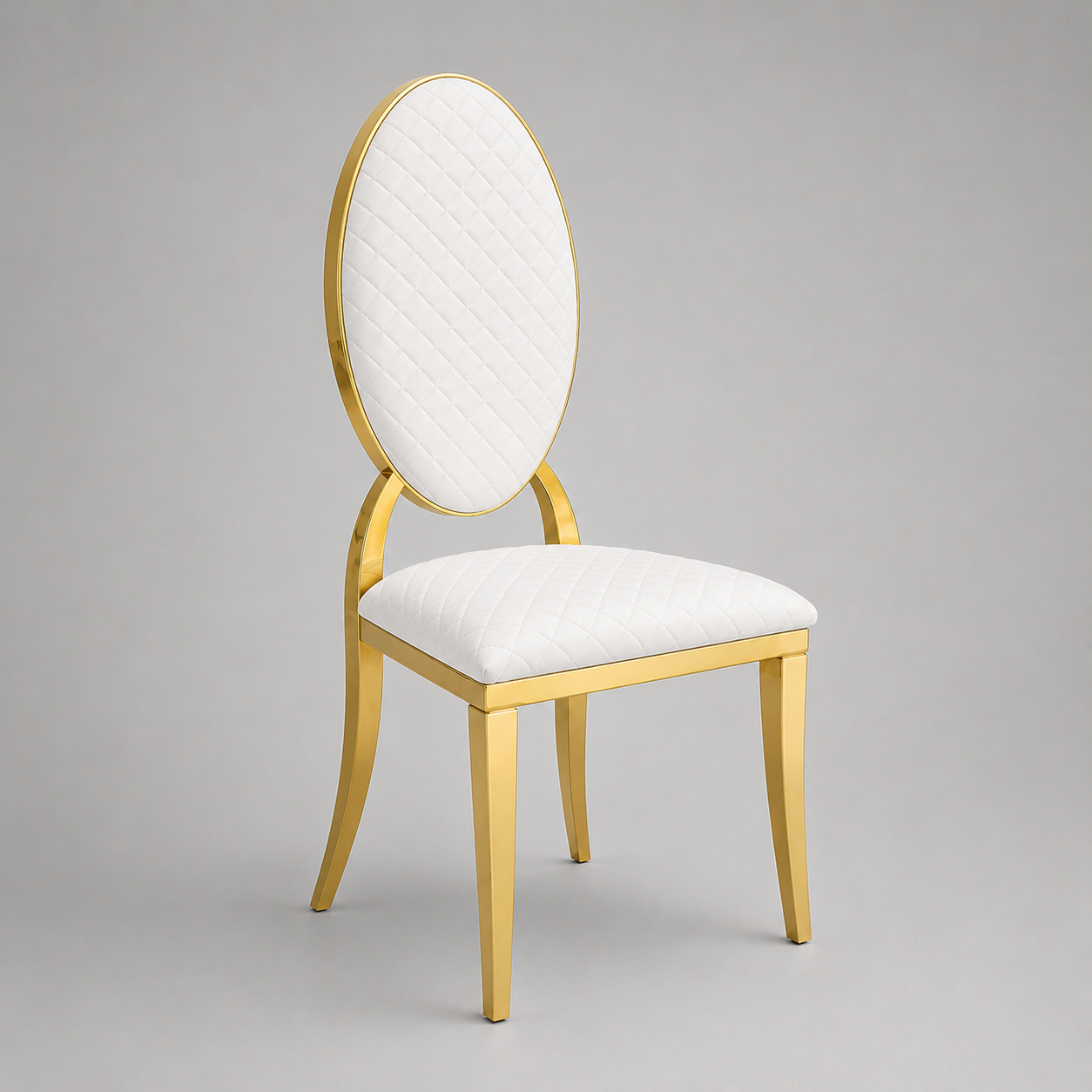 Quilted Oval-Back Luxury Dining Set
