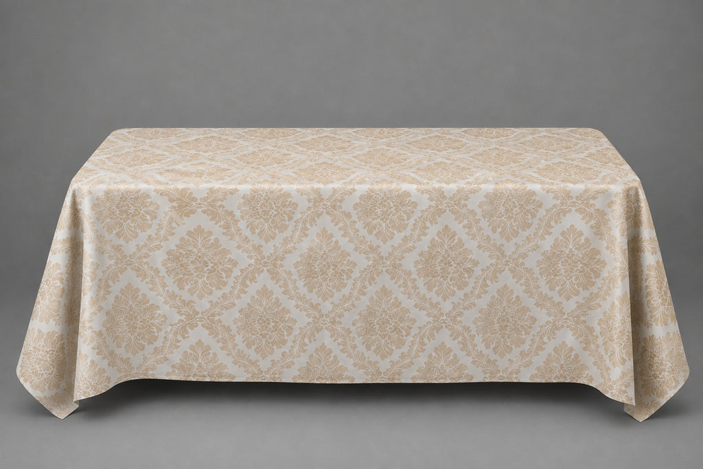 Champagne Classic Damask Table Linen
