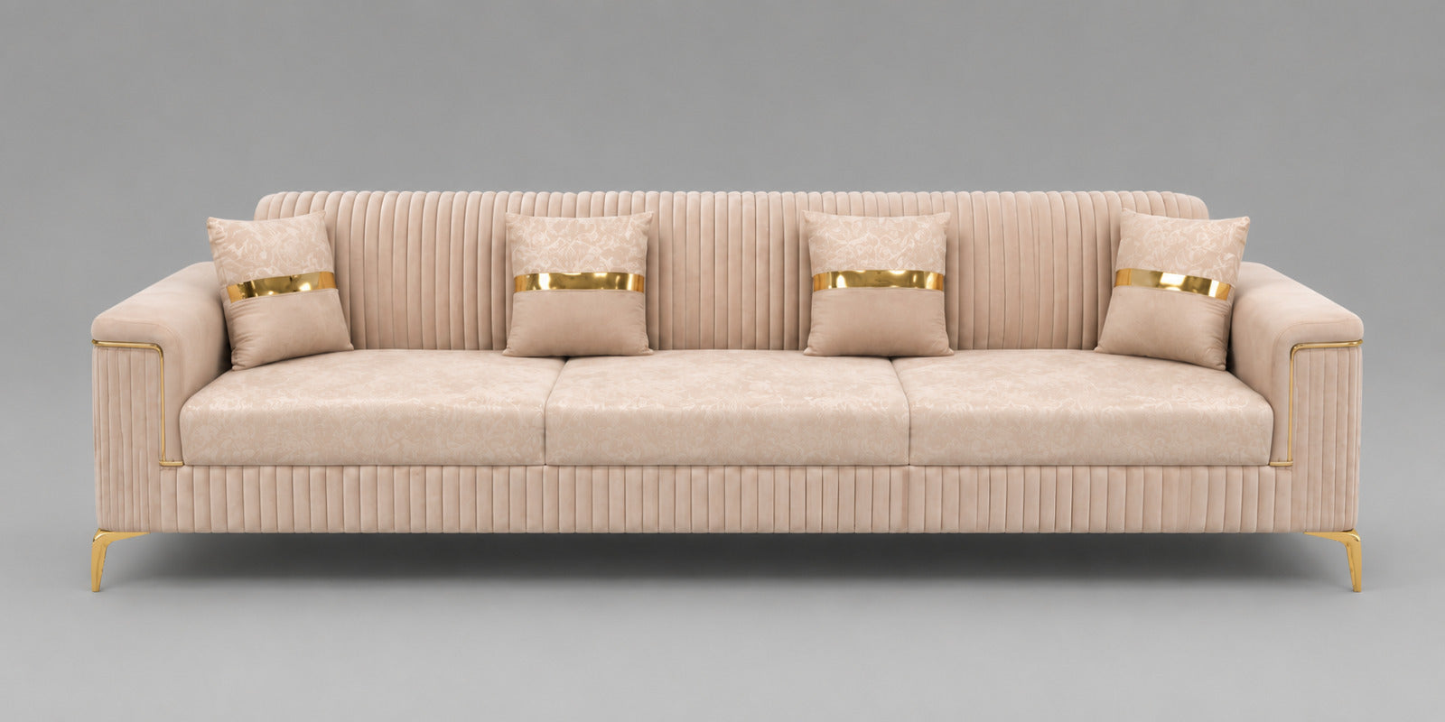 Royal Cream L-Shape Sofa Set