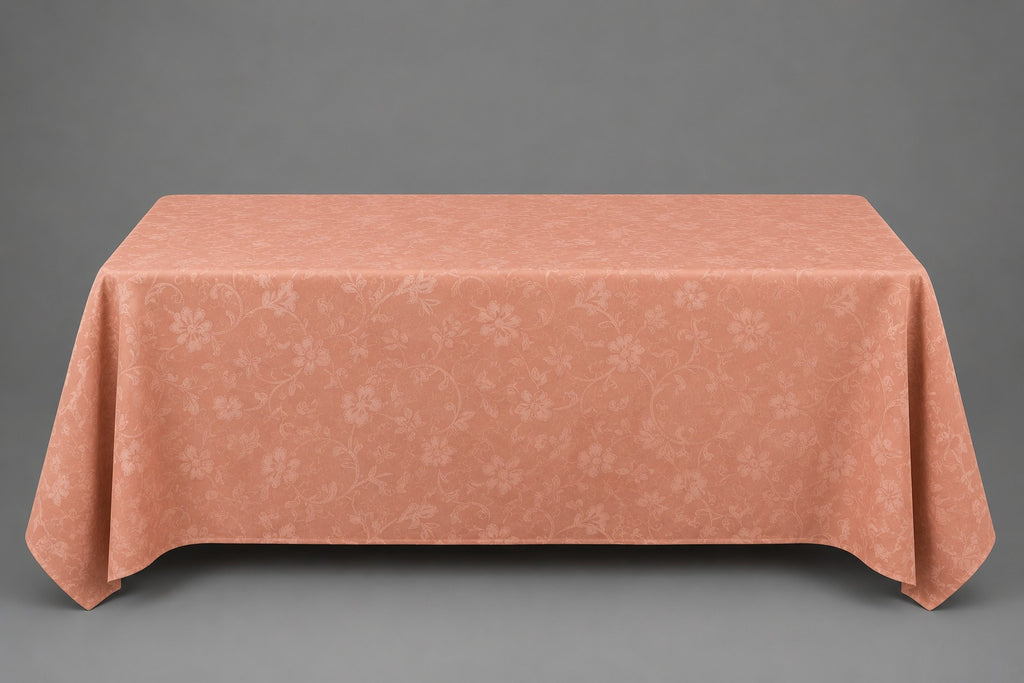 Blush Floral Banquet Table Linen