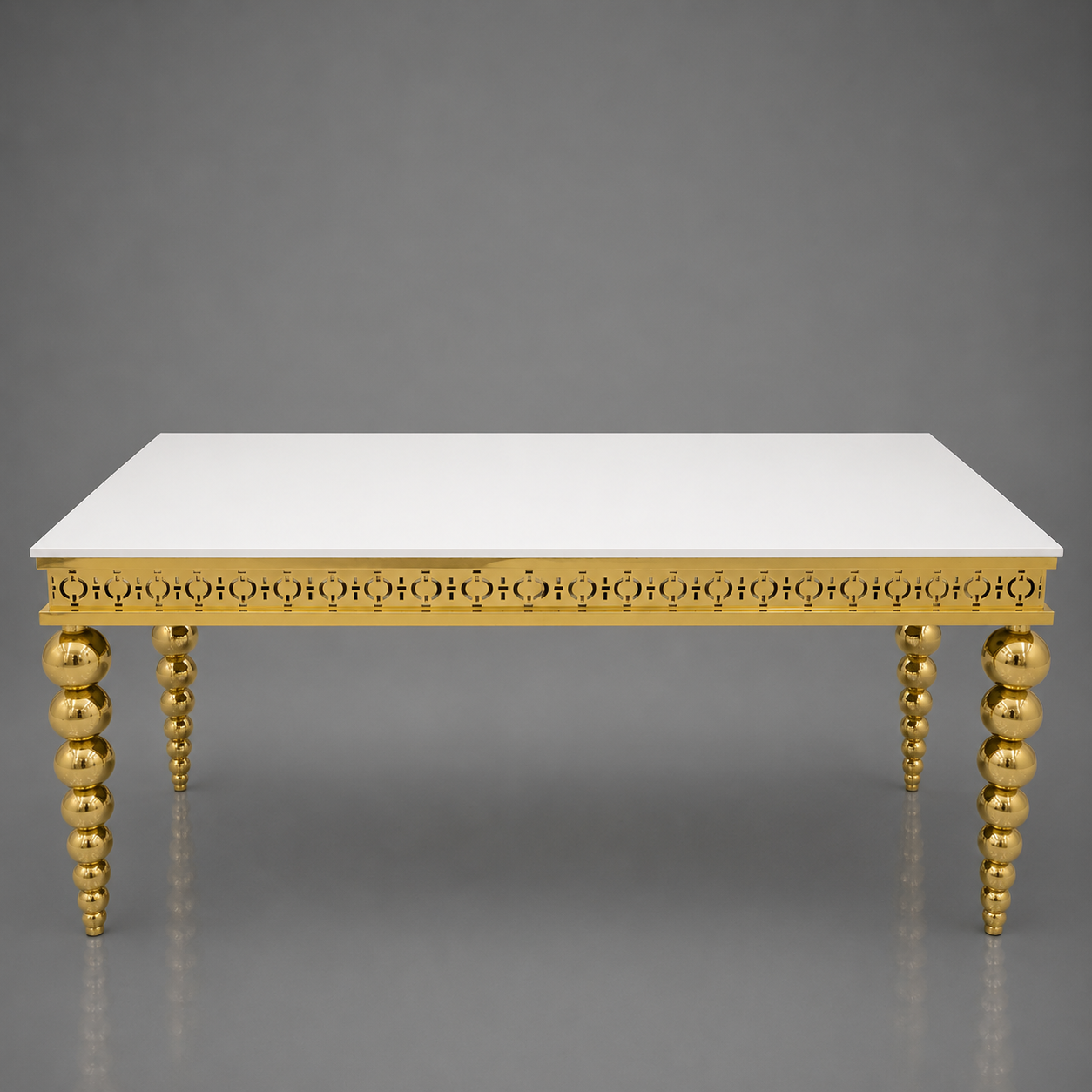 Luxury Gold & Black 6-Seater Dining Set