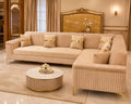 Royal Cream L-Shape Sofa Set