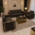 Imperial Noir Gold Sofa Set
