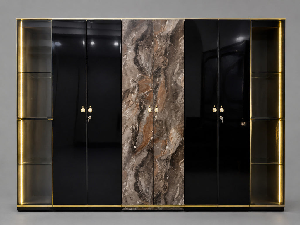 Prestige Noir Marble Bedroom Set