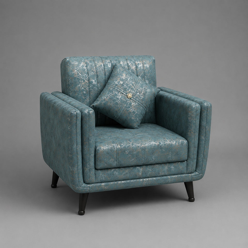 Skyline Blue Modern Sofa Set