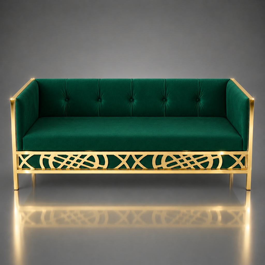 Central Grid Pattern Sofa