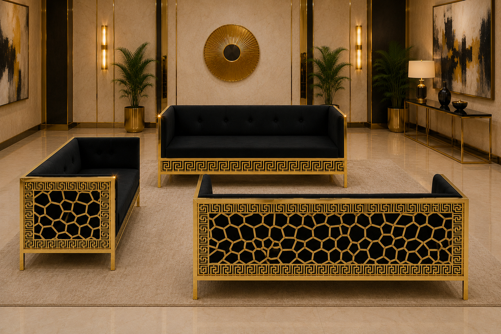 Greek Key Pattern Sofa