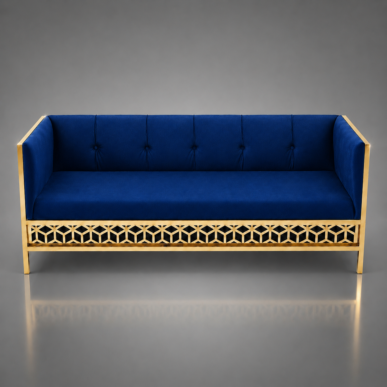 3D Isometric Cube Pattern Sofa