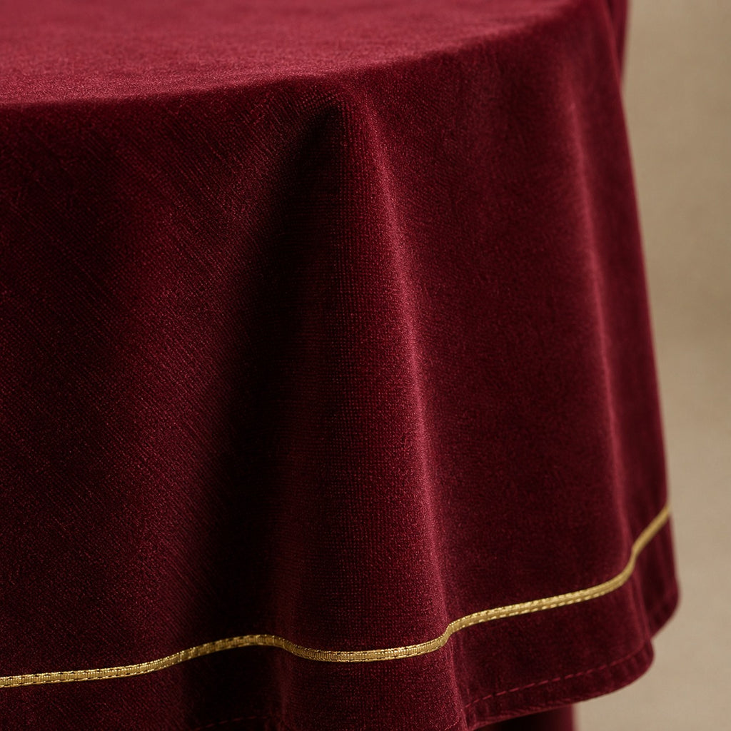 Burgundy Velvet Premium Table Linen