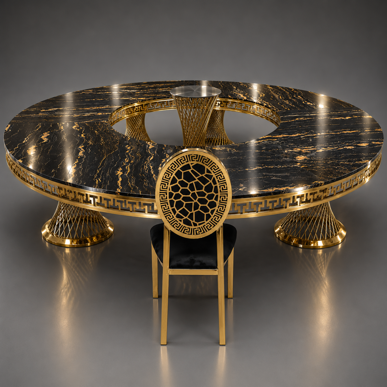 Multiple Criss-Cross Dining Set
