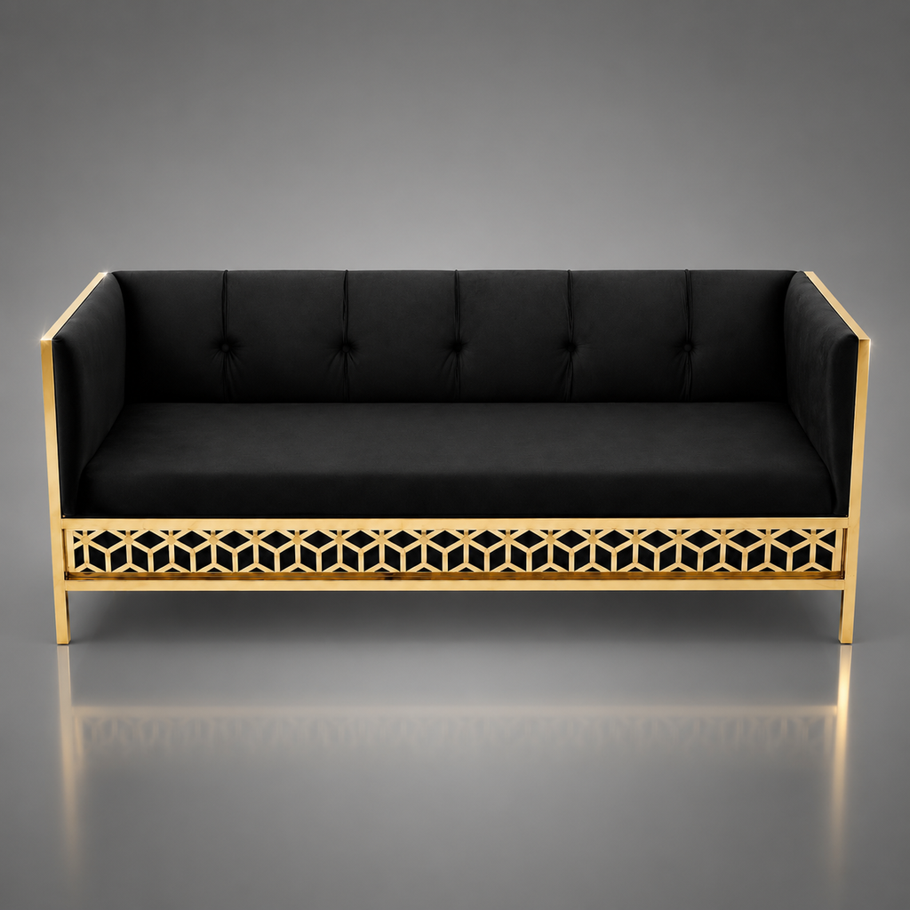 3D Isometric Cube Pattern Sofa