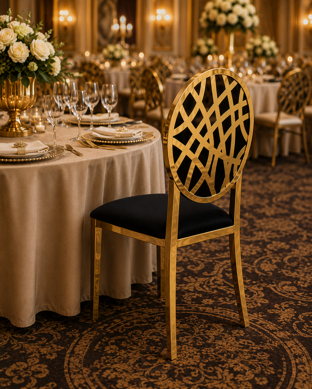Luxury Gold Banquet Chair