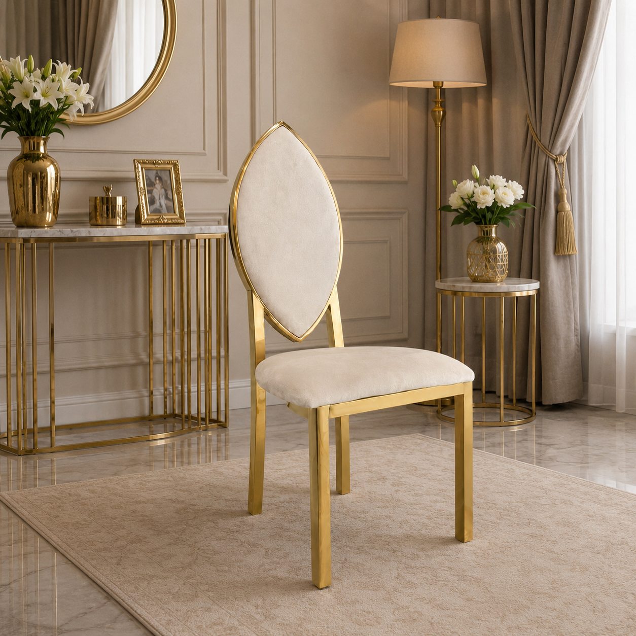 Almond Pattern Home Decor Chair