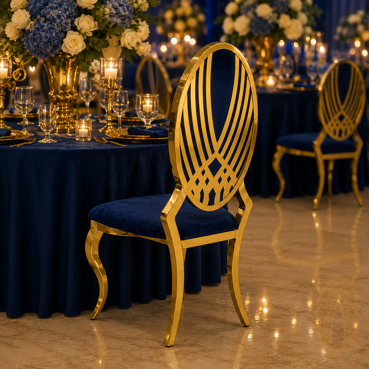 Oval-Back Dior Banquet Chair