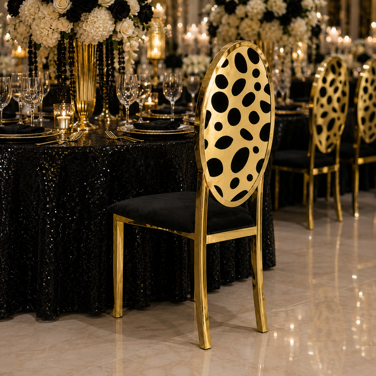 Oval-Back Dining Straight Banquet Chair