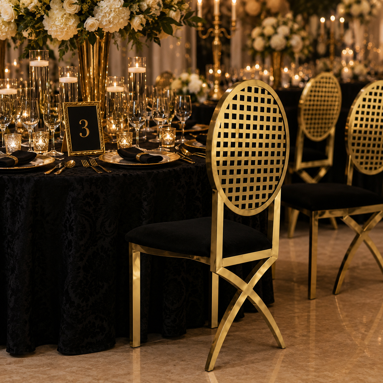 X-Leg Frame Banquet Chair