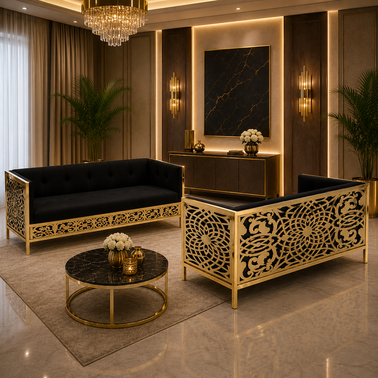 Arabesque Pattern Sofa