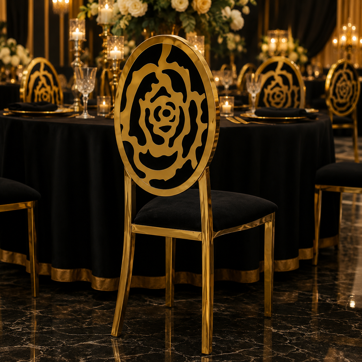 Luxury Gold Banquet Chair