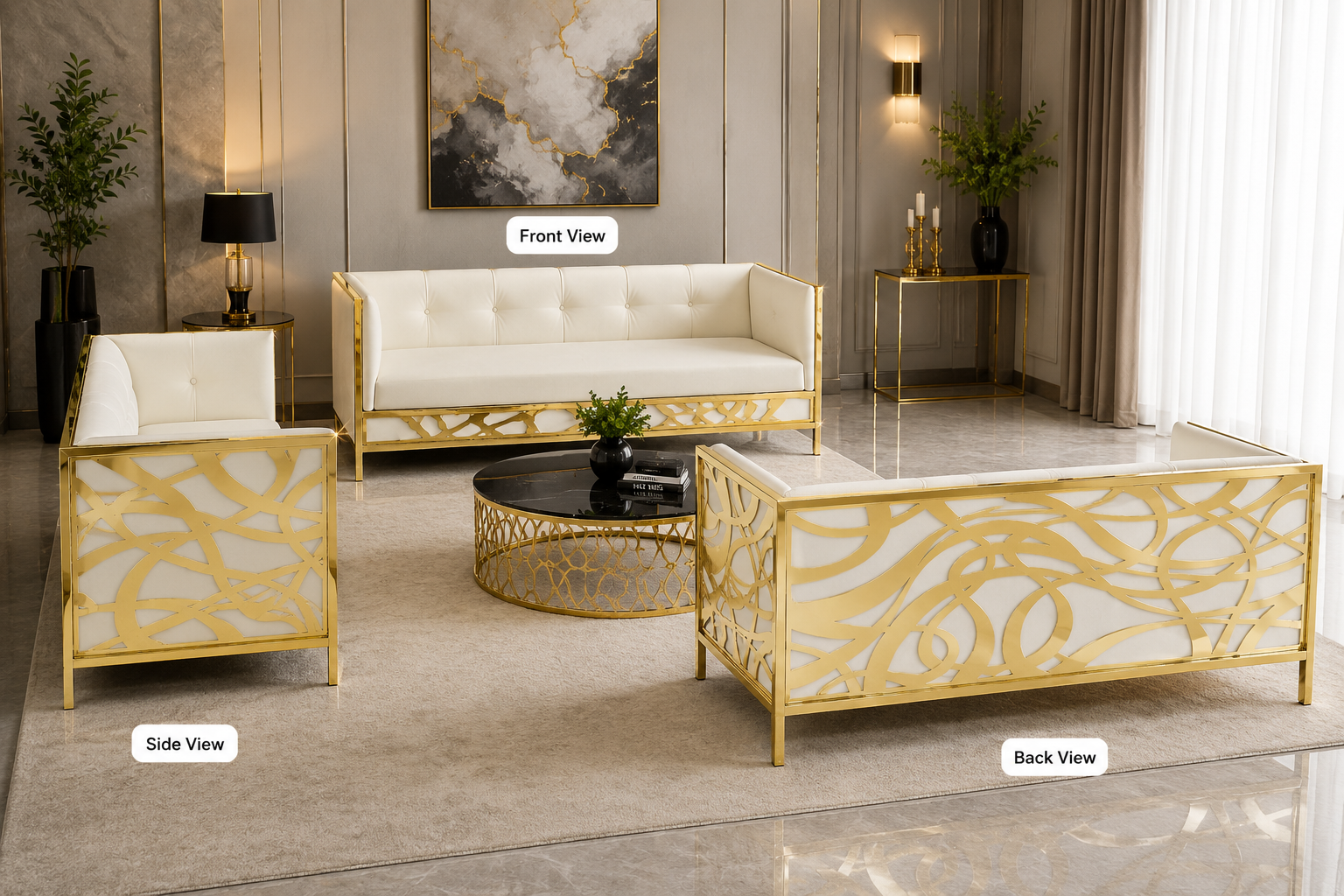 Filigree Pattern Sofa