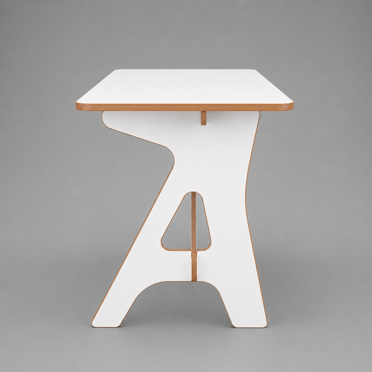 Modern Minimalist Plywood Office Desk – Wood Finish