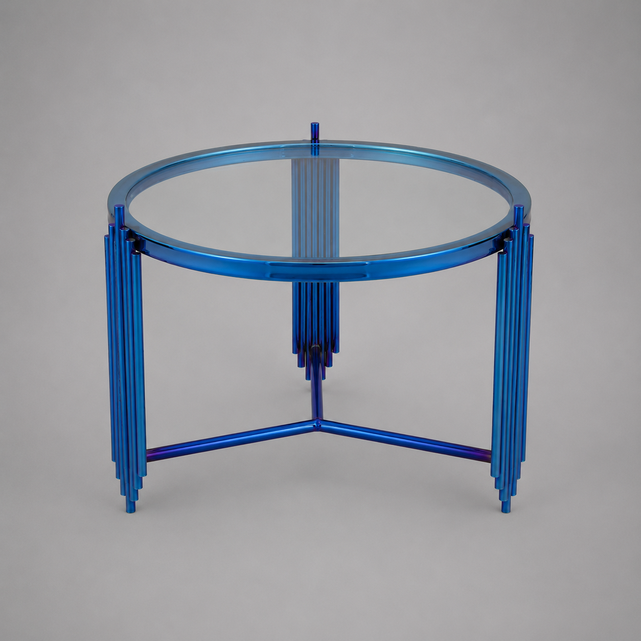 Royal Blue Round Accent Table