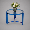 Royal Blue Round Accent Table