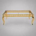 Luxury Gold Curved Rectangular Table
