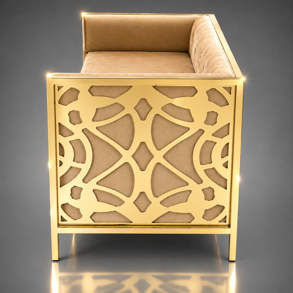 Central Grid Pattern Sofa
