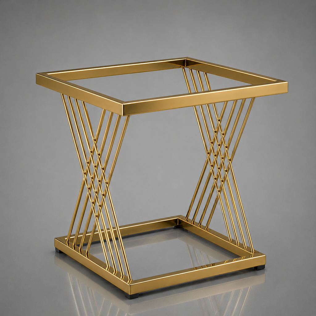 Crisscross Gold Table
