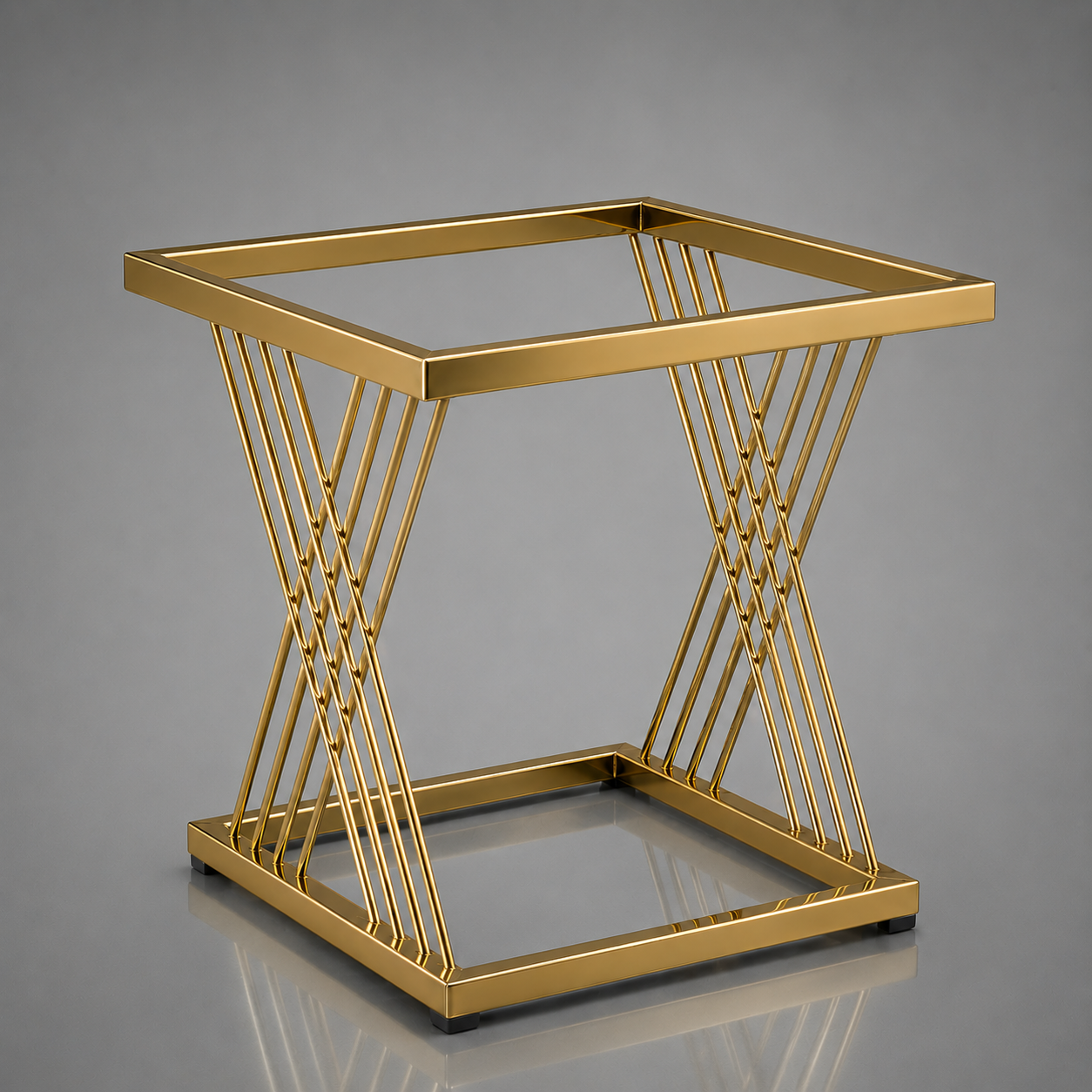 Crisscross Gold Table