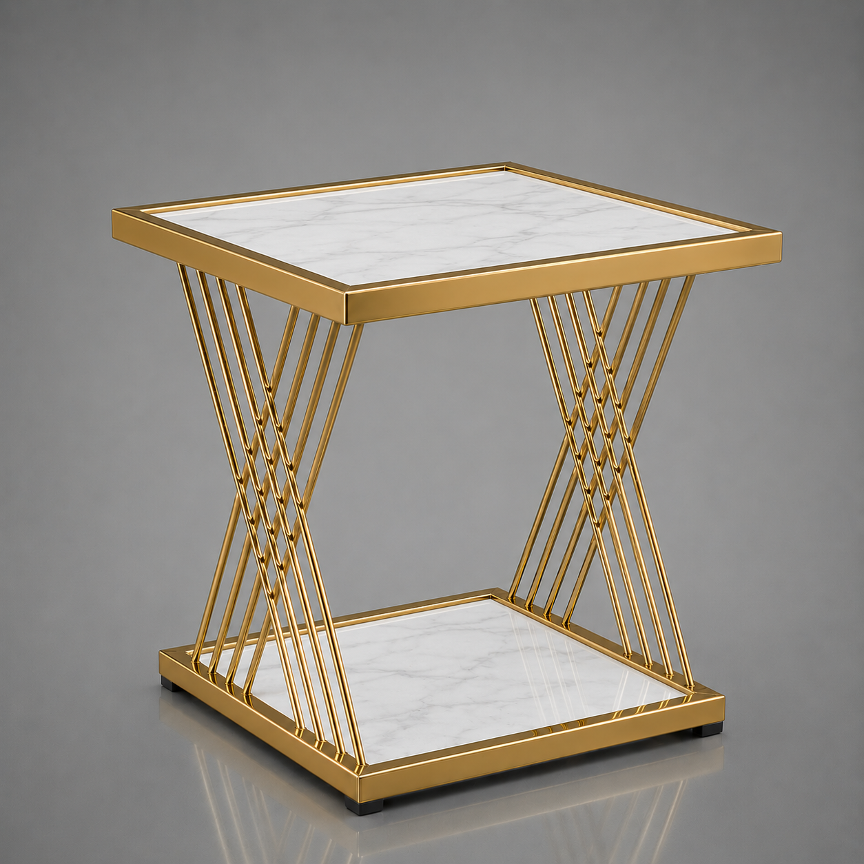 Crisscross Gold Table