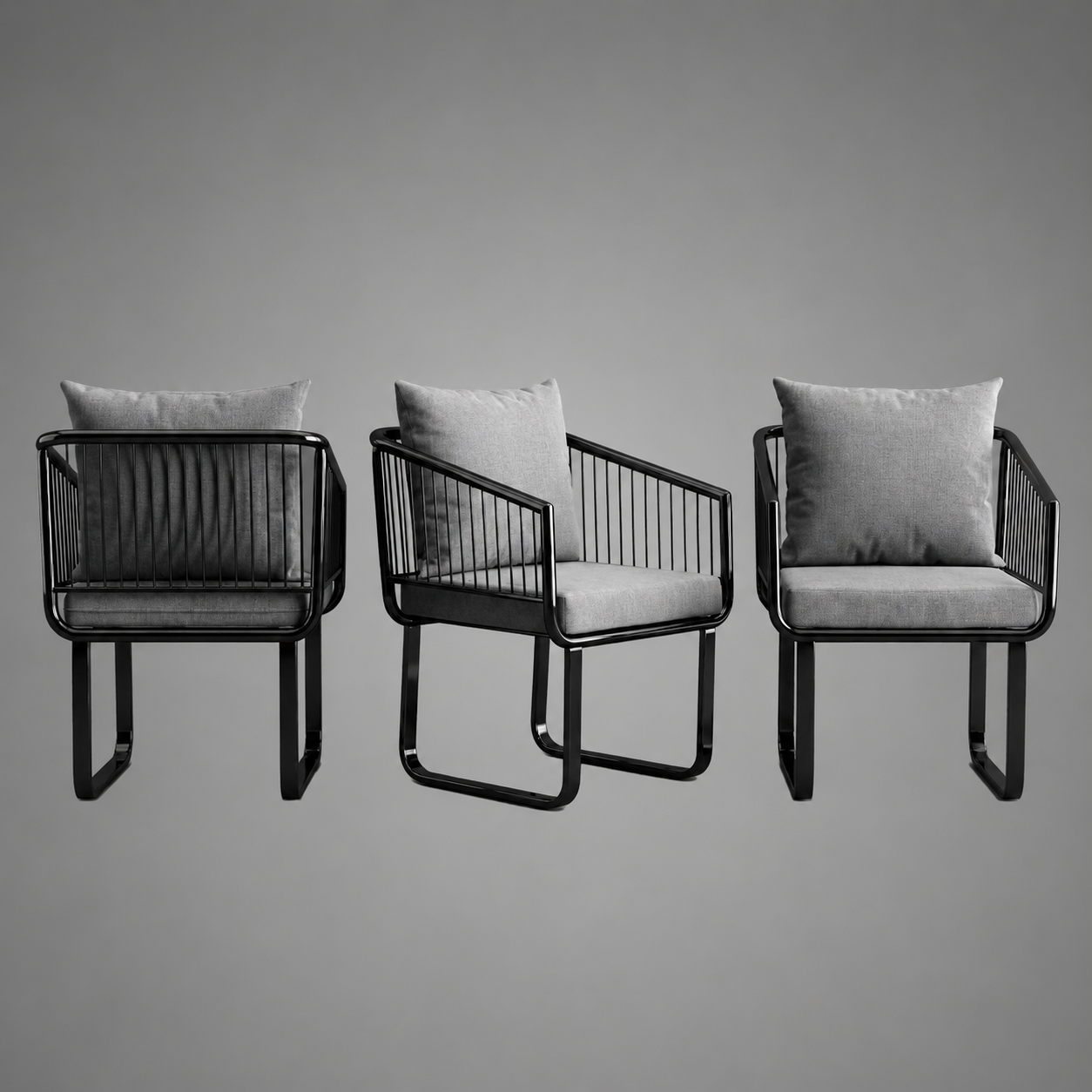 Back Lounge Chair – Modern Metal Accent Chair