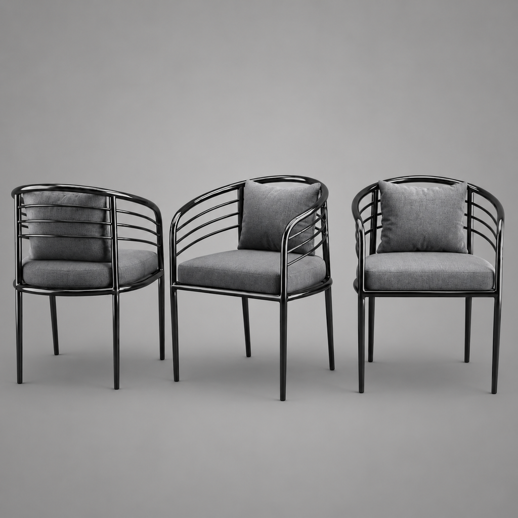 Back Lounge Chair – Modern Metal Accent Chair