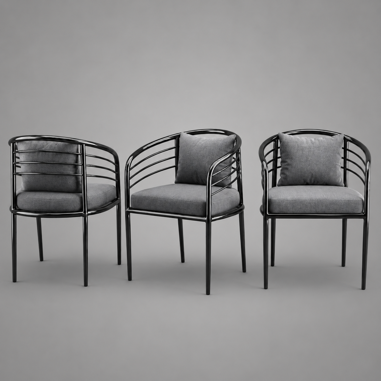 Back Lounge Chair – Modern Metal Accent Chair