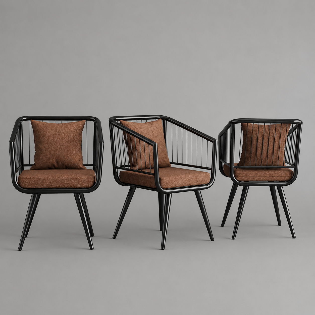 Back Lounge Chair – Modern Metal Accent Chair