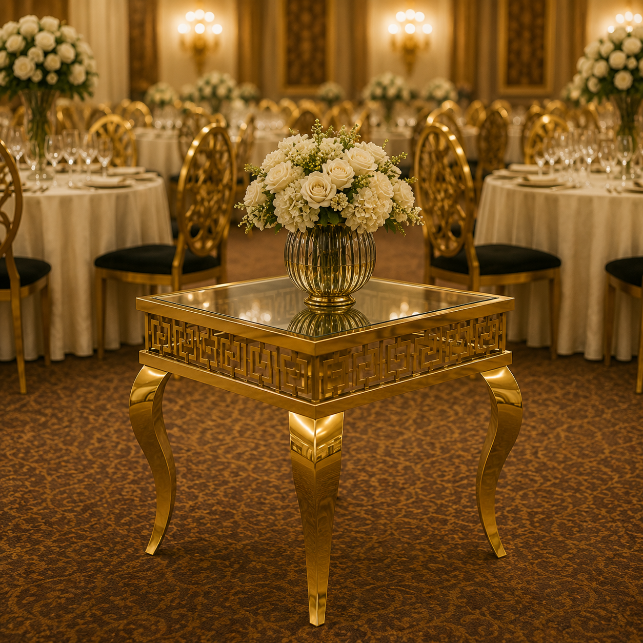 Luxury Gold Console Table