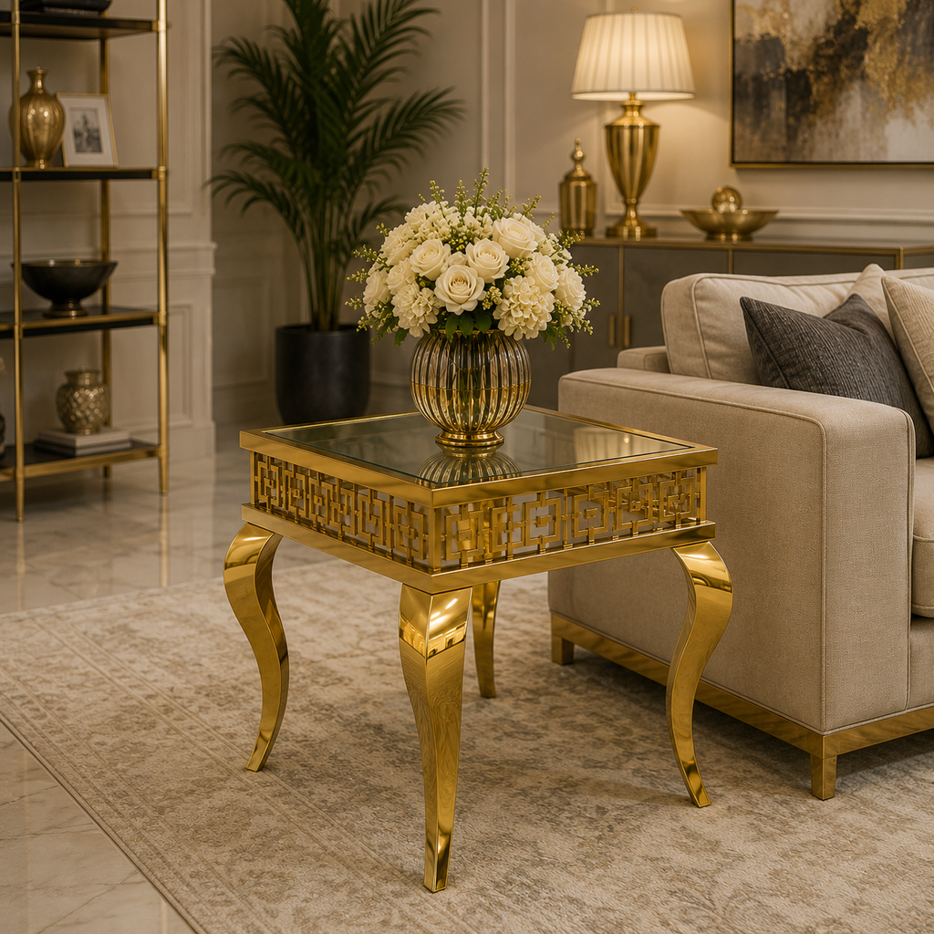 Luxury Gold Console Table